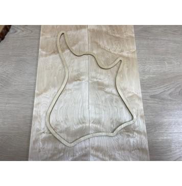 Клён Американский заготовка на топ для Тревел гитары Смешанный АА 9х160х440 мм - 2 шт. (книжкой)-1