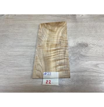 Ясень Оливковый Волнистый заготовка накладки на головку грифа Смешанный ААА Волна АА 6х110х225 мм-1