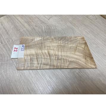 Ясень Оливковый Волнистый заготовка накладки на головку грифа Смешанный ААА Волна АА 6х110х225 мм-2