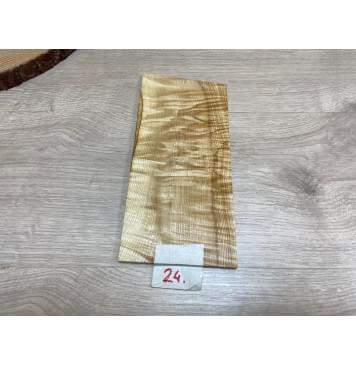 Ясень Оливковый Волнистый заготовка накладки на головку грифа Смешанный ААА Волна АА 5,5х110х225 мм-1