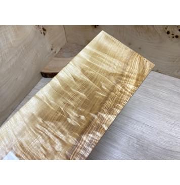 Ясень Оливковый Волнистый заготовка накладки на головку грифа Смешанный ААА Волна АА 7х110х225 мм-0