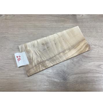 Ясень Пламя заготовка накладки на головку грифа Смешанный АА Волна А 5х110х225 мм-1