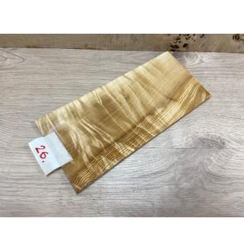 Ясень Пламя заготовка накладки на головку грифа Смешанный АА Волна А 5х110х225 мм-2