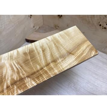 Ясень Пламя заготовка накладки на головку грифа Смешанный АА Волна А 5х110х225 мм-0