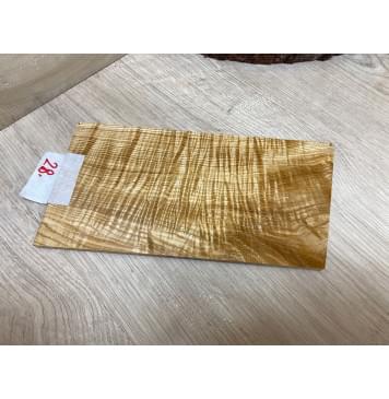 Ясень Оливковый Волнистый заготовка накладки на головку грифа Смешанный ААА Волна ААА 5х110х210 мм-0