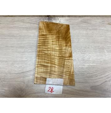 Ясень Оливковый Волнистый заготовка накладки на головку грифа Смешанный ААА Волна ААА 5х110х210 мм-3