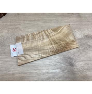 Ясень Оливковый Волнистый заготовка накладки на головку грифа Смешанный ААА Волна АА 6х110х210 мм-3