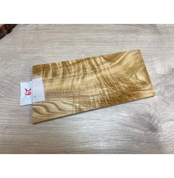 Ясень Оливковый Волнистый заготовка накладки на головку грифа Смешанный ААА Волна АА 6х110х210 мм-2