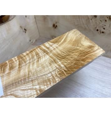 Ясень Оливковый Волнистый заготовка накладки на головку грифа Смешанный ААА Волна АА 6х110х210 мм-0