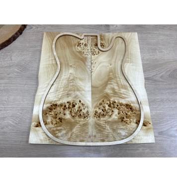 Тополь Кап заготовка на топ Смешанный ААА 9,5х190х415 мм - 2 шт. (книжкой)-1