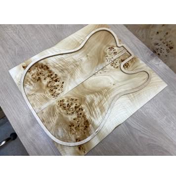 Тополь Кап заготовка на топ Смешанный ААА 9,5х190х415 мм - 2 шт. (книжкой)-2