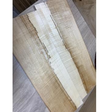 Клён Чёрный Явор, Волнистый заготовка на топ Смешанный ААА Волна АА 17х170х515 мм - 2 шт. (книжкой)-1