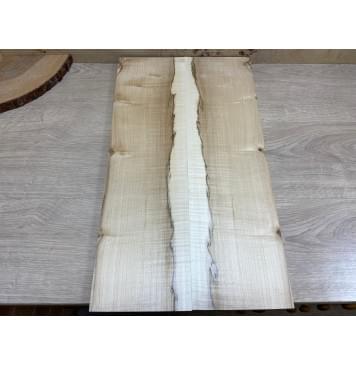 Клён Чёрный Явор, Волнистый заготовка на топ Смешанный АА Волна АА 19х165х570 мм - 2 шт. (книжкой)-4