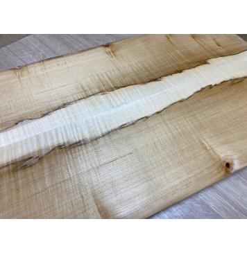 Клён Чёрный Явор, Волнистый заготовка на топ Смешанный АА Волна АА 19х165х570 мм - 2 шт. (книжкой)-2