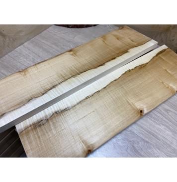 Клён Чёрный Явор, Волнистый заготовка на топ Смешанный АА Волна АА 19х165х570 мм - 2 шт. (книжкой)-1