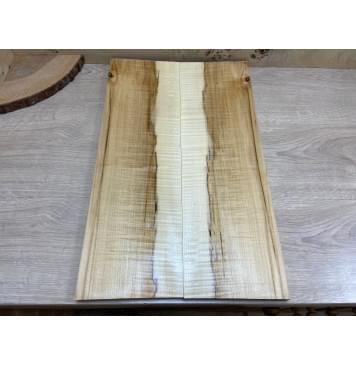 Клён Чёрный Явор, Волнистый заготовка на топ Смешанный АА Волна АА 19х174х545 мм - 2 шт. (книжкой)-4