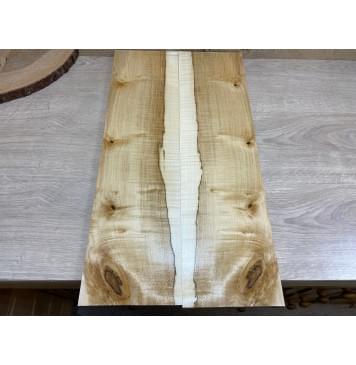 Клён Чёрный Явор, Волнистый заготовка на топ Смешанный А Волна А 16х166х605 мм - 2 шт. (книжкой)-2