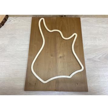 Клён Белый (Печёный) заготовка на топ для Тревел гитары Смешанный А 9х145х410 мм - 2 шт.(книжкой)-2