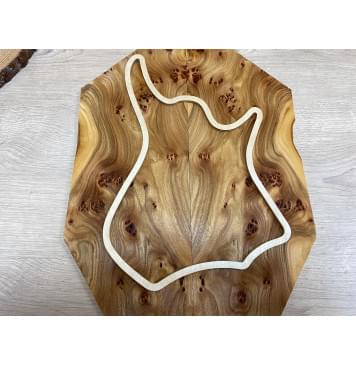 Карагач Кап заготовка на топ для Тревел гитары Смешанный ААА 9х170х410 мм - 2 шт. (книжкой) Карагач Кап заготовка на топ для Тревел гитары Смешанный ААА 9х170х410 мм - 2 шт. (книжкой)-1