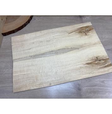 Клён Американский Spalted Волнистый Смешанный ААА Волна ААА 6х164-174х510 мм - 2 шт. (книжкой)-7
