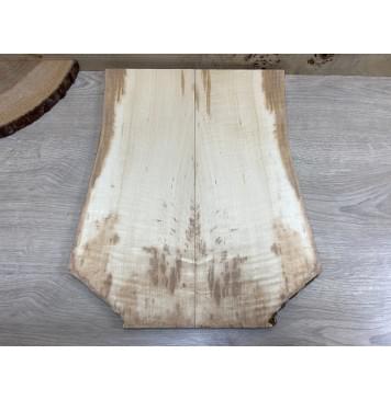 Ольха Волнистая заготовка на топ Смешанный АА Волна АА 20х160х430 мм - 2 шт. (книжкой) Ольха Волнистая заготовка на топ Смешанный АА Волна АА 20х160х430 мм - 2 шт. (книжкой)-1