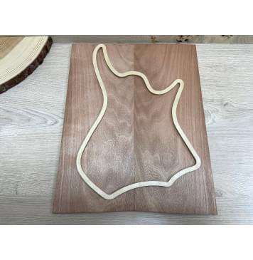 Макоре заготовка на топ для Тревел гитары Смешанный ААА 7х160х390 мм - 2 шт. (книжкой)-1