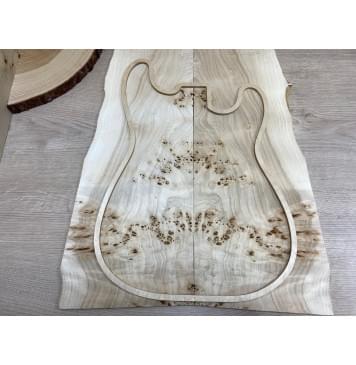 Тополь Кап (шлифованный) заготовка на топ Смешанный ААА 7х170-210х515 мм - 2 шт. (книжкой)-1