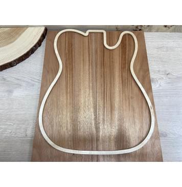 Махагон Кая заготовка на топ Смешанный А 13х177х610 мм - 2 шт. (книжкой)-0