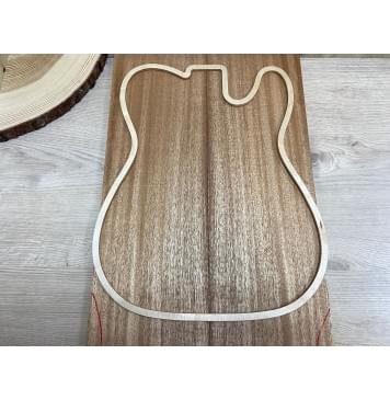 Махагон Кая заготовка на топ Радиал АА 11х163х510 мм - 2 шт. (книжкой)-1