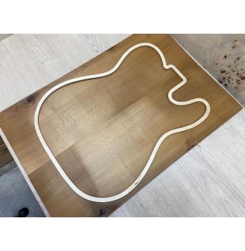 Клён Белый (Печёный) заготовка на топ Радиал А 9х184х530 мм - 2 шт.(книжкой)-3