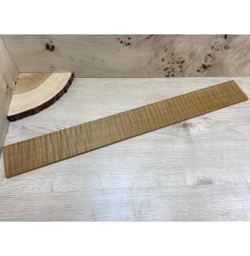 Клён Печёный Волнистый 180 гр заготовка накладки для бас-гитары Радиал АА Волна ААА 9х85х760 мм -1