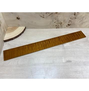 Клён Печёный Волнистый 180 гр заготовка накладки для бас-гитары Радиал АА Волна ААА 9х85х760 мм -2
