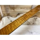 Клён Печёный Волнистый 180 гр заготовка накладки для бас-гитары Радиал АА Волна ААА 9х85х760 мм 