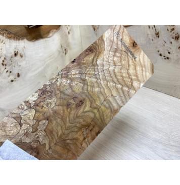 Карагач Кап Spalted заготовка накладки на головку грифа Смешанный ААА 5х108х255 мм-0