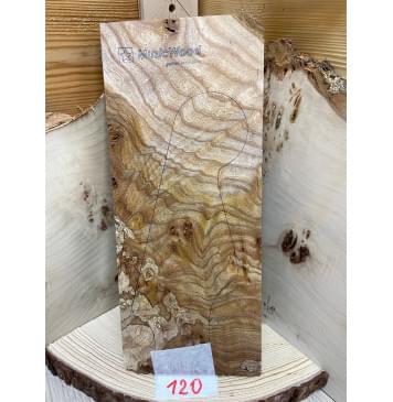 Карагач Кап Spalted заготовка накладки на головку грифа Смешанный ААА 5х108х255 мм-1