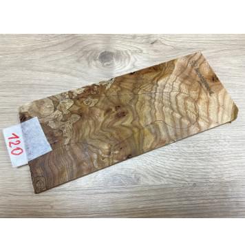 Карагач Кап Spalted заготовка накладки на головку грифа Смешанный ААА 5х108х255 мм-2