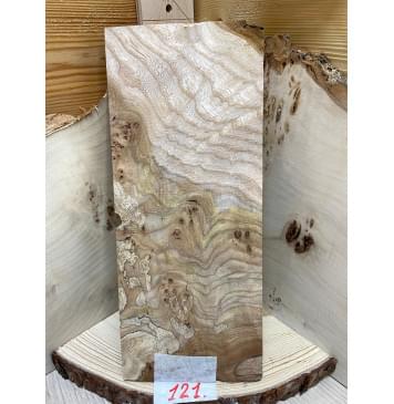 Карагач Кап Spalted заготовка накладки на головку грифа Смешанный ААА 4х108х255 мм-1
