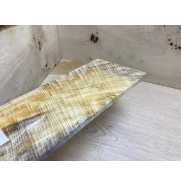 Тополь Болотный Волнистый заготовка накладки на головку грифа Смешанный ААА Волна ААА 6х125х240 мм-0