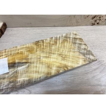 Тополь Болотный Волнистый заготовка накладки на головку грифа Смешанный ААА Волна ААА 6х125х240 мм-2