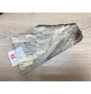 Тополь Болотный Волнистый заготовка накладки на головку грифа Смешанный ААА Волна ААА 5х120х200 мм-1