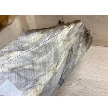 Тополь Болотный Волнистый заготовка накладки на головку грифа Смешанный ААА Волна ААА 5х120х200 мм-0