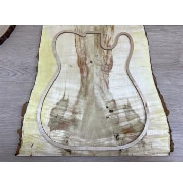 Клён Американский Волнистый заготовка на топ  Смешанный ААА Волна ААА 13х192-220х460 мм - 2 шт. (книжкой)-1