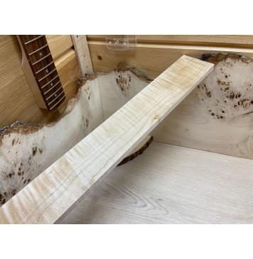 Клён Белый Явор, Волнистый заготовка накладки для электрогитары Смешанный АА Волна А 10х73х525 мм-1