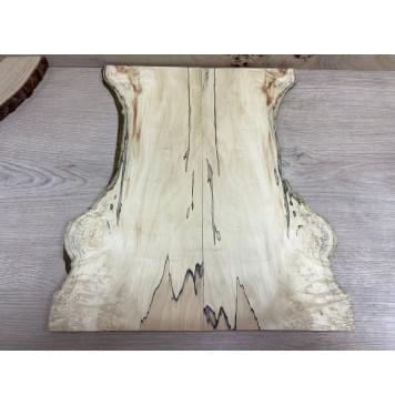 Клён Американский Spalted заготовка на топ для Тревел гитары Смешанный ААА 8х110-170х420 мм 2шт (книжкой)-0