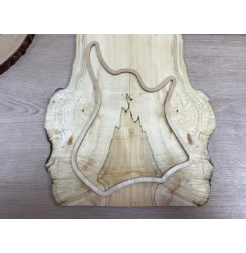 Клён Американский Каповый заготовка на топ для Тревел гитары Смешанный ААА 7,5х135-175х410 мм 2шт (книжкой)-1