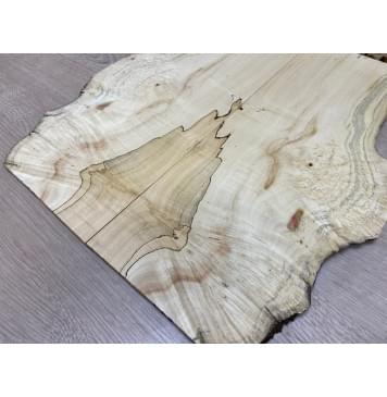 Клён Американский Каповый заготовка на топ для Тревел гитары Смешанный ААА 7,5х135-175х410 мм 2шт (книжкой)-2