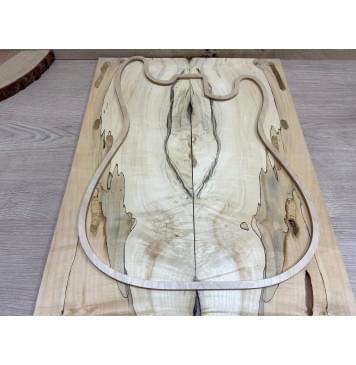 Клён Американский Spalted заготовка на топ Смешанный АА 8х190х510 мм 2шт (книжкой)-4