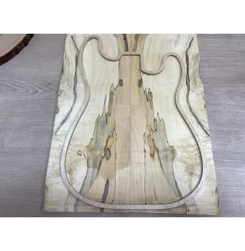 Клён Американский Spalted заготовка на топ Смешанный АА 8х190х510 мм 2шт (книжкой)-2