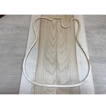 Клён Чёрный заготовка на топ Смешанный АА 8х168х595 мм - 2 шт. (книжкой)-0