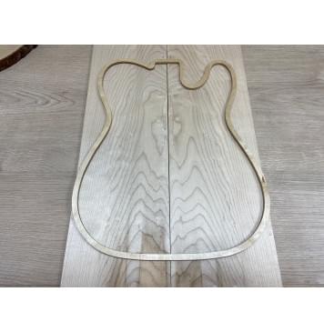 Клён Белый заготовка на топ Смешанный АА 8х167х585 мм - 2 шт. (книжкой)-2